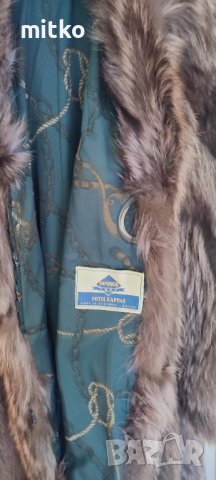 Кожено палто от енот, снимка 3 - Палта, манта - 42574875