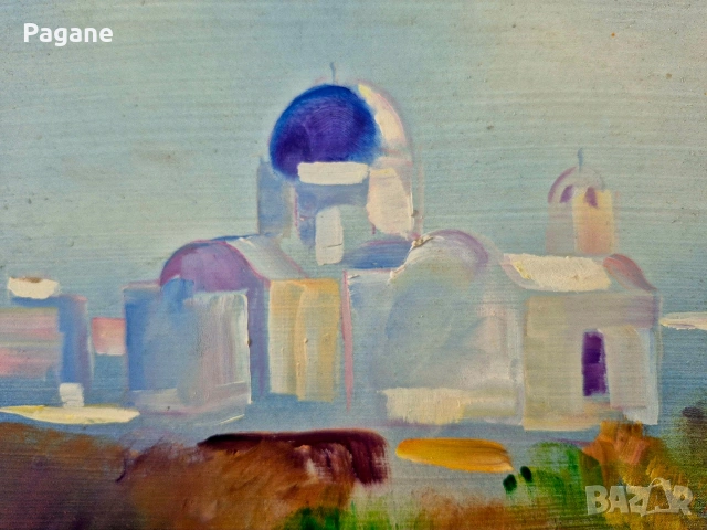 "Санторини" - маслени бои, снимка 6 - Картини - 53474648