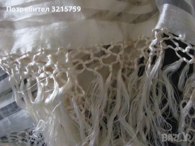 19в. покривка за легло-копринен много фин ръчно тъкан кенар, снимка 5 - Декорация за дома - 49424107