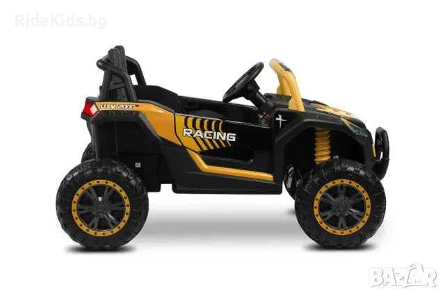Офроуд акумулаторен автомобил AXEL – GOLD, 4x4, с дистанционно и LED, снимка 5 - Детски велосипеди, триколки и коли - 49977129