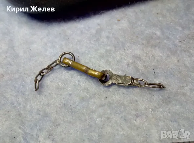 СТАРИННА ЗАКОПЧАЛКА от БРОНЗ и СРЕБРО 950 За СРЕБЪРЕН СИНДЖИР ВЕРИЖКА РЪЧНА РЕТРО ИЗРАБОТКА 49941, снимка 2 - Антикварни и старинни предмети - 49525684