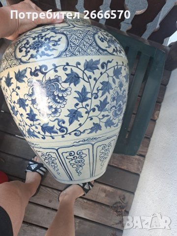 YUAN DYNASTY blue and white vase  , китайска ваза, снимка 12 - Антикварни и старинни предмети - 41681456