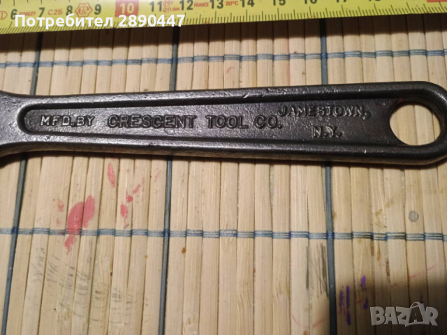 Античен американски раздвижен ключ, снимка 6 - Ключове - 53270722