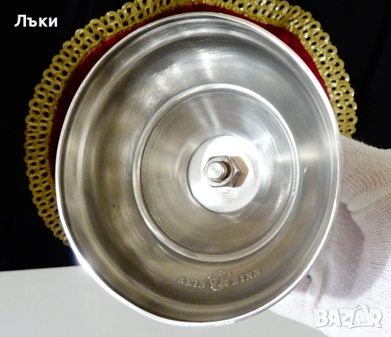 Калаен свещник с дръжка. , снимка 6 - Антикварни и старинни предмети - 52393774