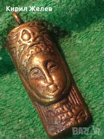 СТАР БРОНЗОВ АМУЛЕТ ФИГУРАЛНА АРТ ВИСУЛКА РЪЧНА ИЗРАБОТКА 46831, снимка 11 - Антикварни и старинни предмети - 46505227