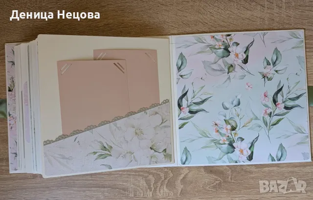 Ръчно изработен семеен албум за снимки Флорален, снимка 6 - Подаръци за жени - 49736267