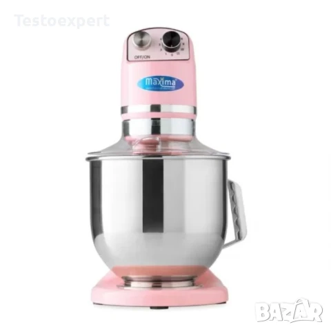 Планетарен миксер 7 литра – пастелно розов, с 11 скорости и накланяща се глава, снимка 2 - Обзавеждане на кухня - 50790603