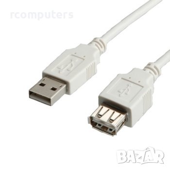 Кабел USB M-USB F 2m, снимка 1 - Друга електроника - 40178760