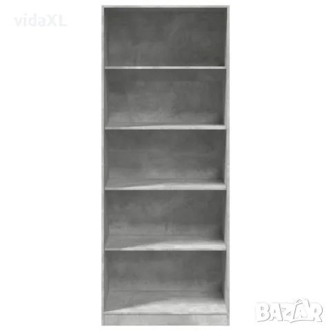 vidaXL Гардероб, бетонно сиво, 80x50x200 см, инженерно дърво, снимка 4 - Гардероби - 56146894