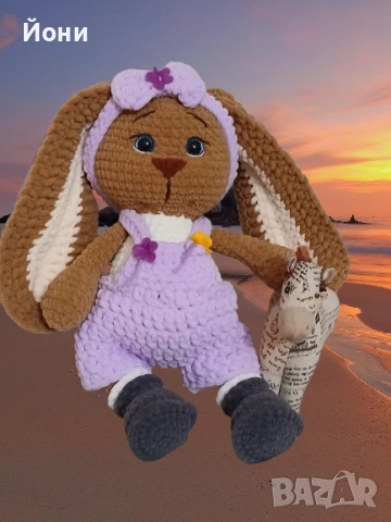 Ръчно изработени плюшени играчки Зайче Маруся , снимка 3 - Плюшени играчки - 52346301