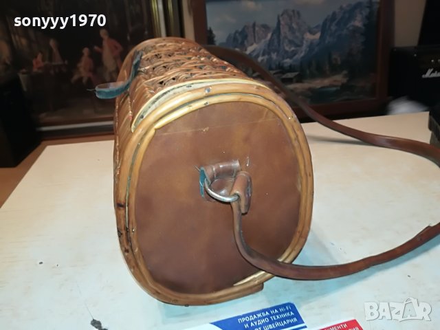 ПЛЕТЕНА ЧАНТА С КОЖЕНИ СТРАНИЦИ 2305232114M, снимка 11 - Антикварни и старинни предмети - 40803541