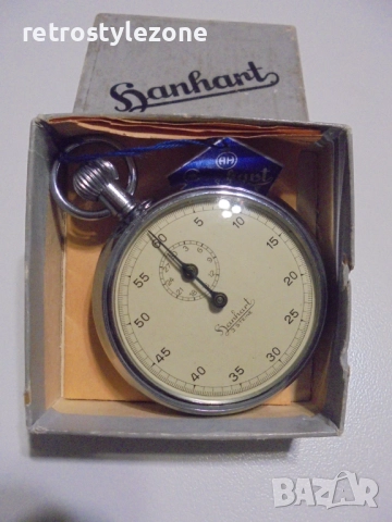 № 8419 Стар колекционерски винтидж хронометър Hanhart – Германия , снимка 6 - Антикварни и старинни предмети - 52952409