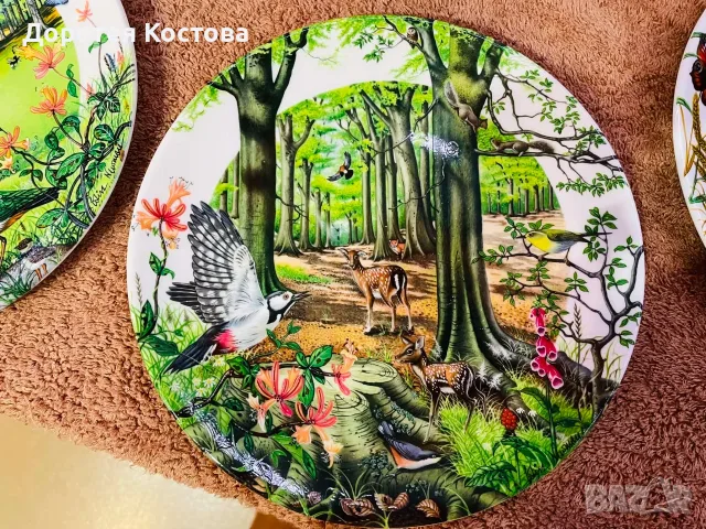 Красиви чинии от костен порцелан от Англия , снимка 4 - Антикварни и старинни предмети - 55732079