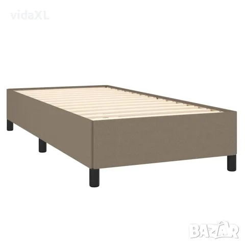 vidaXL Рамка за легло без матрак, таупе, 90x200 см, плат, снимка 3 - Спални и легла - 56147213