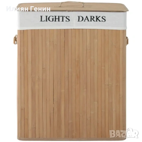 Бамбуков кош за пране HOMCOM , снимка 3 - Други - 53641041