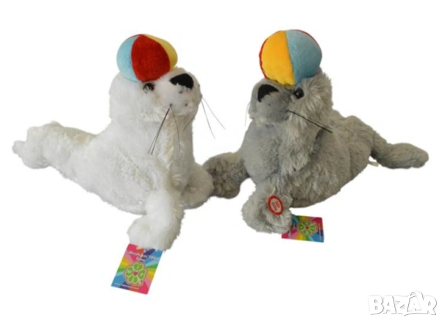 Музикален плюшен тюлен с топка – танцува и свири музика | Работи с батерии