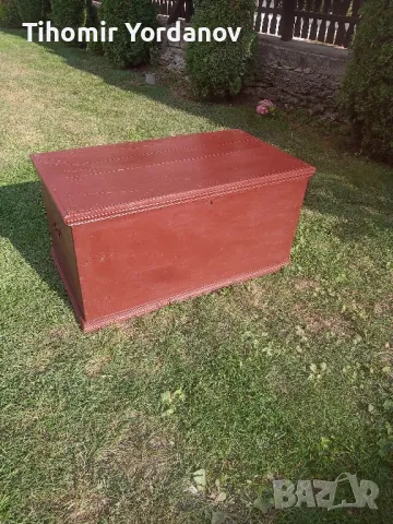 Дървен сандък- ракла., снимка 4 - Антикварни и старинни предмети - 47356359