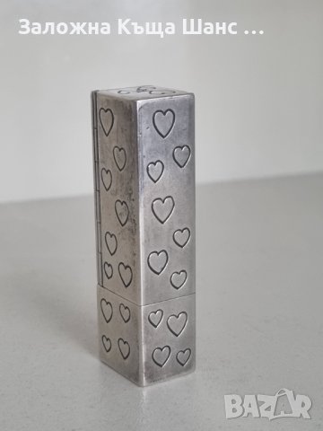 Vintage сребърна кутия за червело 925 S, снимка 3 - Антикварни и старинни предмети - 41742454