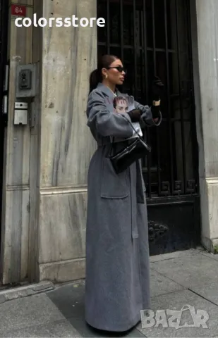 Дамско луксозно палто Gray, снимка 3 - Палта, манта - 47465363