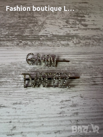 Комплект от 2 броя сребърни фиби за косата с блестящи камъчета ❤️, снимка 6 - Аксесоари за коса - 52333246