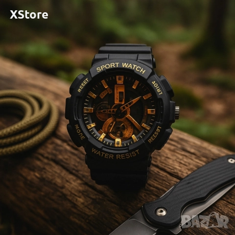 Мъжки мултифункционален часовник - Спортен, водоустойчив и удароустойчив, снимка 4 - Други - 51466862