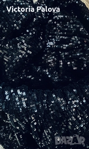 Луксозна черна макси пола с пайети от Maison 123 Paris , снимка 12 - Поли - 53740282