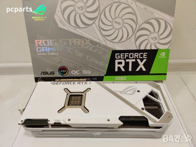 Видео карта RTX 3080 10GB Asus ROG Strix White Edition, снимка 3 - Видеокарти - 56077342