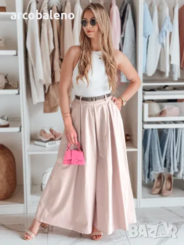 Дамска пола-панталон с колан FLOWES, 3цвята , снимка 2 - Панталони - 49611726