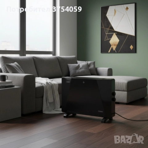 Конвекторен отоплител Rosberg – 2500W, 3 степени, защита от прегряване (бял или черен), снимка 3 - Радиатори - 51802637