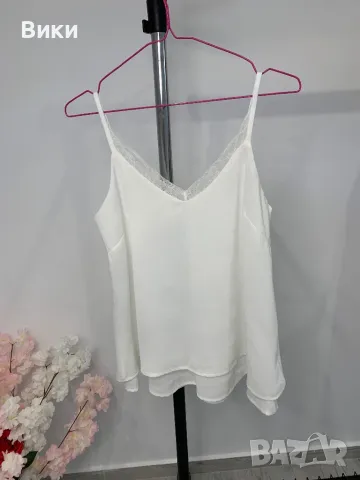 Бял потник с дантела, универсален размер, снимка 9 - Потници - 50085999