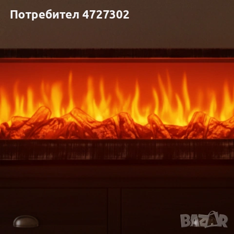 Изкуствена LED камина 24'' – уют и пламък без дим и поддръжка, снимка 3 - Камини - 53402186