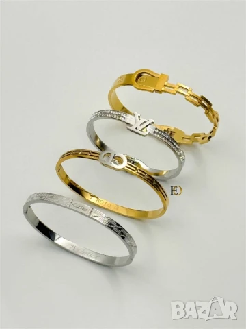 гривна от стомана 
не променя цвета си
висок клас
christian dior louis vuitton hermes cartier , снимка 10 - Гривни - 50970282