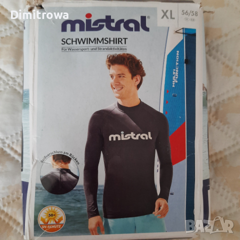 р-р XL Mistral Mens UV Protective Shirt Diving Shirt Surf Shirt Swim Shirt Beach Shirt, снимка 3 - Водни спортове - 44919116