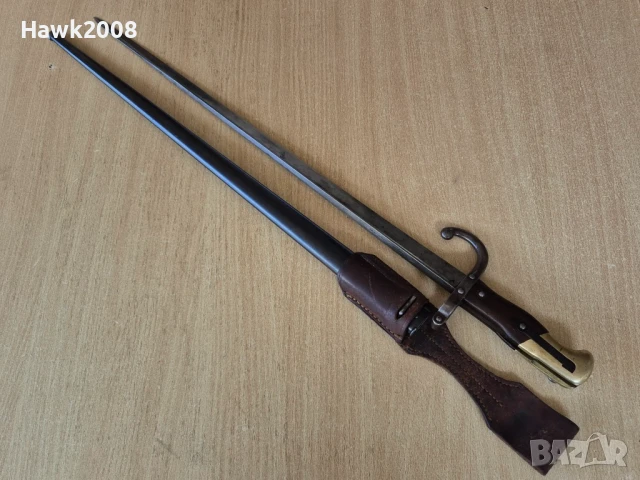 Щик пушка Гра 1877 кания лопус нож ятаган сабя кама кинжал, снимка 8 - Антикварни и старинни предмети - 50911063