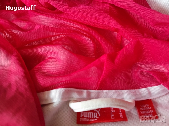 Оригинален Дамски бял суичър худи горнище качулка цип Пума Puma Л, снимка 5 - Якета - 52084595