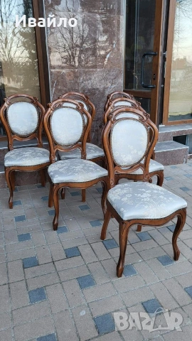 Трапезна маса със 6 броя столове , снимка 5 - Маси - 53839521