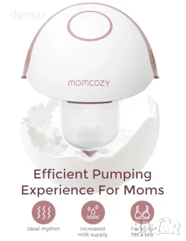 Единична преносима помпа за кърма Momcozy M6 без свободни ръце, червена, снимка 3 - Помпи за кърма - 55945925