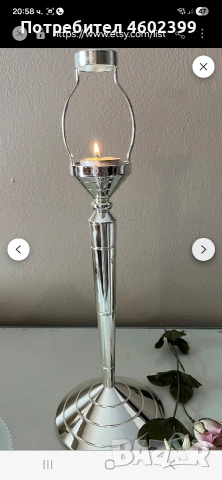 ношна лампа на свещт, снимка 10 - Настолни лампи - 53434037