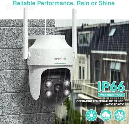 Нова 4MP Wi-Fi PTZ Камера - AI Детекция, IP66, Нощно Виждане за наблюдение и охрана, снимка 5 - Аналогови камери - 49217079