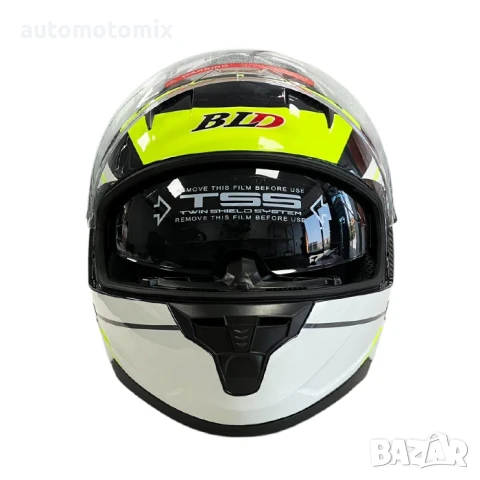 Каска за Мотор Сиво/Неон-M67, снимка 4 - Аксесоари и консумативи - 50706352