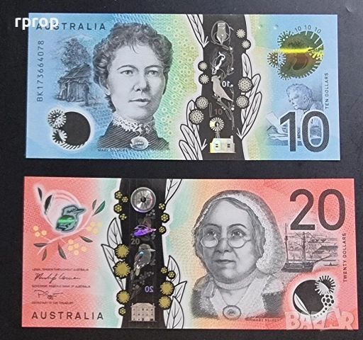 Австралия.10 и 20 долара. 2017-19 година. Може и поотделно., снимка 4 - Нумизматика и бонистика - 47099569