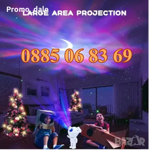 Лампа проектор Астронавт с Bluetooth, музика и 12 светлинни ефекти, снимка 4 - Декорация за дома - 47339368