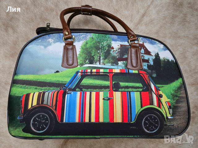 Пътна чанта с колелца и телескопична дръжка Paul Smith