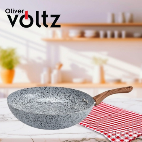 Тиган Уок Voltz Siena, 26x7см., Мраморно каменно керамично покритие, снимка 2 - Съдове за готвене - 52138244