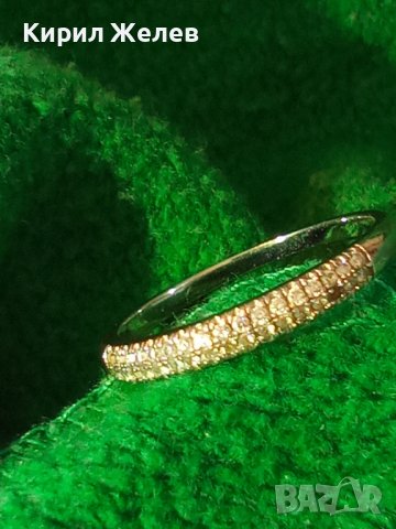 ЕЛЕГАНТЕН НЕЖЕН СКЪПОЦЕНЕН ДАМСКИ ПРЪСТЕН РОДИРАНО СРЕБРО 925 с ИСКРЯЩИ ФАСЕТИРАНИ ЦИРКОНИ 17298