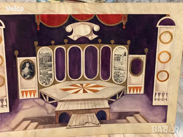  стари сценични картини театър Варна , снимка 5 - Картини - 47536952