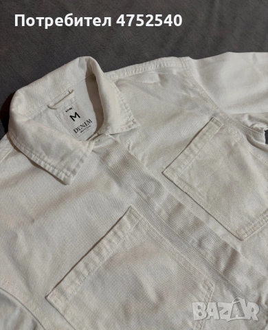 Бяло дънково яке – ново, снимка 2 - Якета - 53767206