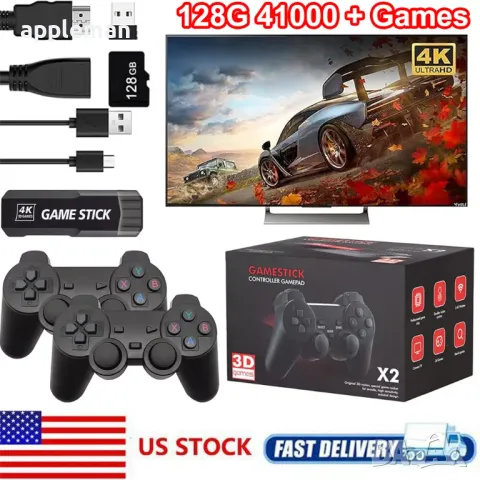 Конзола вградени 40 000 + игри 4K HDMI Безжична игра безжични джойстици, снимка 2 - Други игри и конзоли - 48291016
