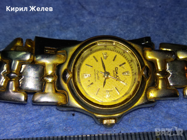 OMAX QUARTZ JAPAN КРАСИВ ЯПОНСКИ КВАРЦОВ ЧАСОВНИК ОМАКС със ЗЛАТИСТА НЕРЪЖДАЕМА ВЕРИЖКА 44141, снимка 14 - Дамски - 44770163