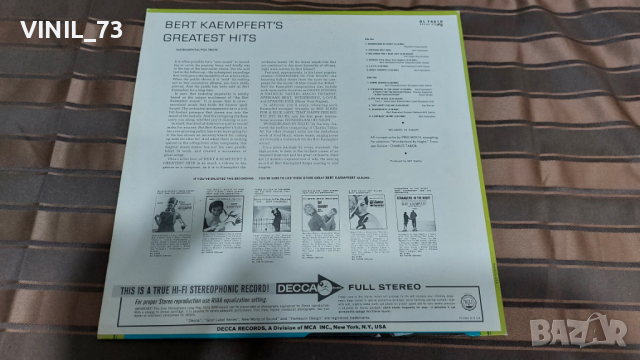  Bert Kaempfert's Greatest Hits, снимка 2 - Грамофонни плочи - 36350104